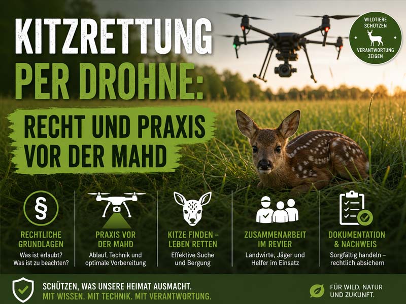 Kitzrettung per Drohne