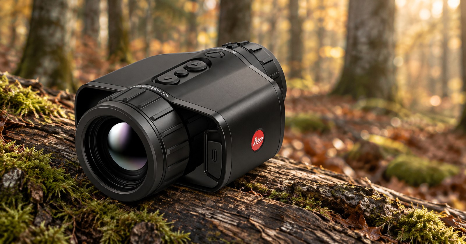 Leica Calonox 2 View auf einem bemoosten Stamm im Herbstwald